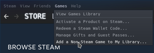 Adding Non-steam game